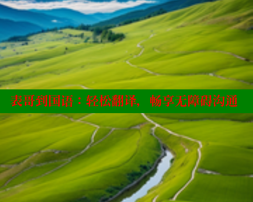 表哥到国语:轻松翻译,畅享无障碍沟通 成人春水堂 第2张 表哥到国语:轻松翻译,畅享无障碍沟通 成人春水堂 第2张